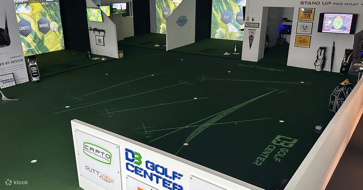 Indoor Golf Stimulator with 3D Putting Green Usage by DB Golf